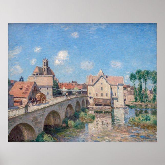 Affiche OEuvre d'Alfred Sisley - Le Pont de Moret (Devant)