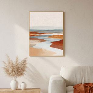 Affiche Œuvre d'art abstraite de la rivière du canyon de t