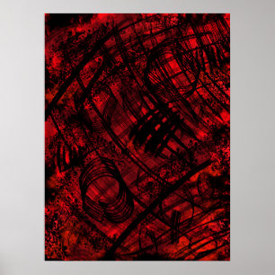 Affiche Œuvre d'art abstraite gothique sombre Papier peint