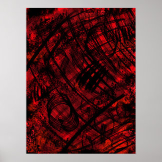 Affiche Œuvre d'art abstraite gothique sombre Papier peint