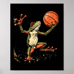 Affiche Œuvre d'art aquarelle Grenouille squelette Amateur