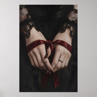 Affiche Œuvre d'art aux mains gothiques victoriennes, Ruba