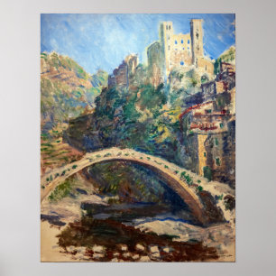 Affiche OEuvre d'art Claude Monet - Le Château de Dolceacq