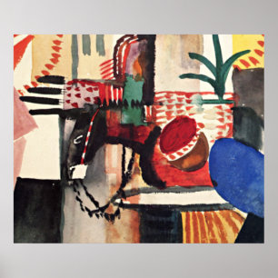 Affiche œuvre d'art d'August Macke, Homme à l'âne