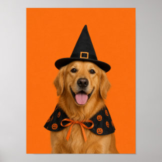 Affiche Œuvre d'art de Golden Retriever — Sorcière de Hall