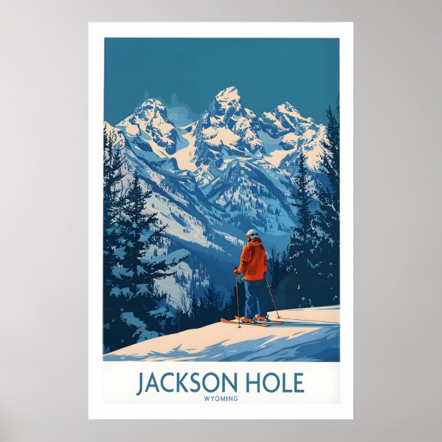 Affiche Œuvre d'art de Jackson Hole - Wyoming 1 (Devant)