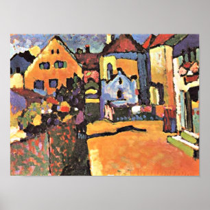Affiche oeuvre d'art de Kandinsky, Grungasse à Murnau,
