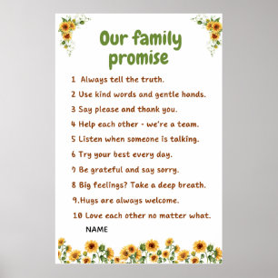 Affiche Œuvre d'art de la promesse de la famille