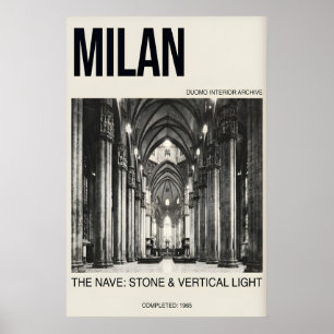 Affiche Œuvre d'art de mur de cathédrale Intérieur du Duom