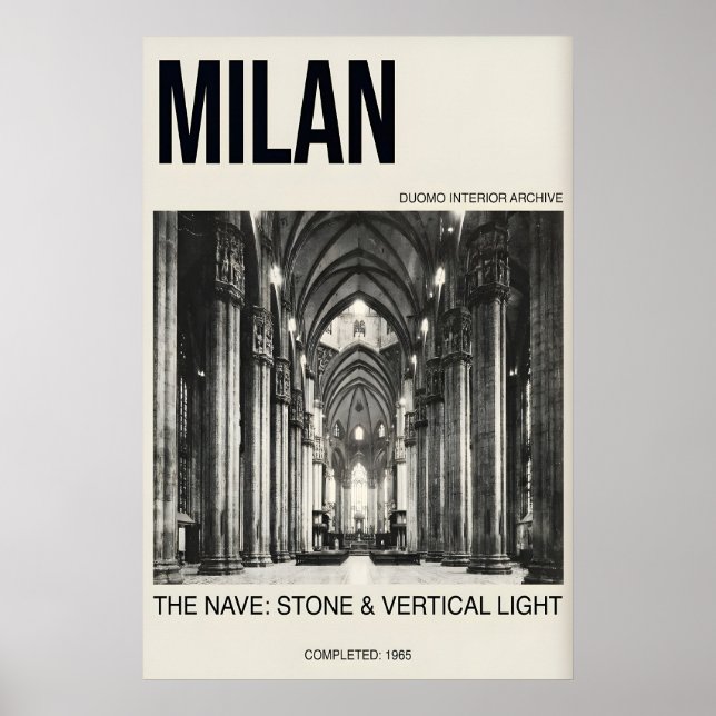 Affiche Œuvre d'art de mur de cathédrale Intérieur du Duom (Devant)