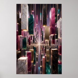 Affiche Œuvre d'art de mur de corridor de monolithe flotta