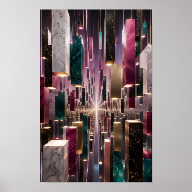 Affiche Œuvre d'art de mur de corridor de monolithe flotta (Devant)