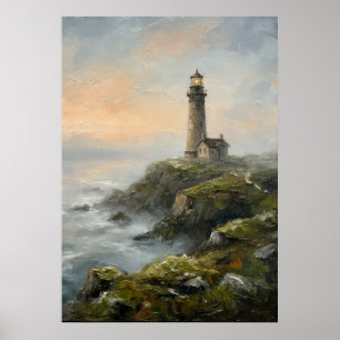 Affiche Œuvre d'art de phare côtier