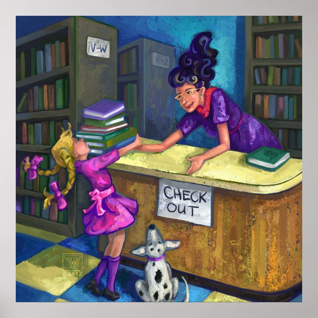 Affiche Œuvre d'art de prêt de bibliothèque (Devant)