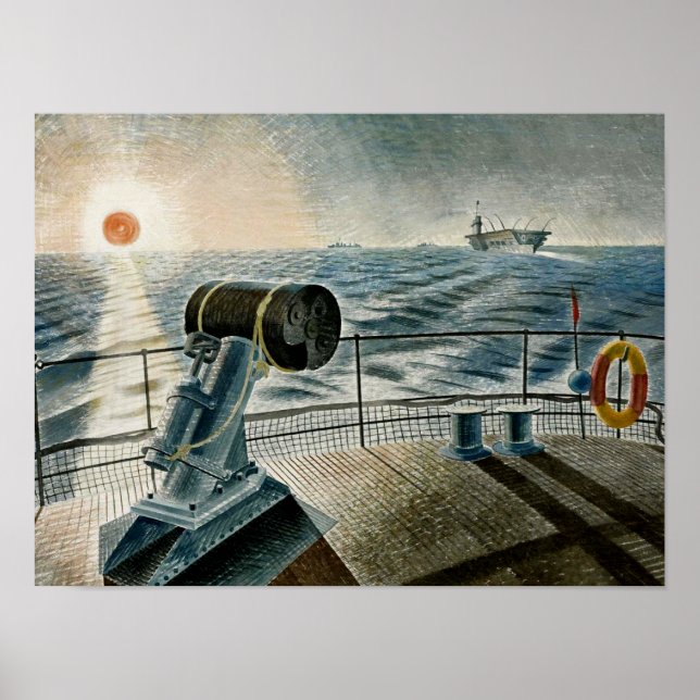Affiche Œuvre d'art de Ravilious - Le Soleil de minuit (Devant)