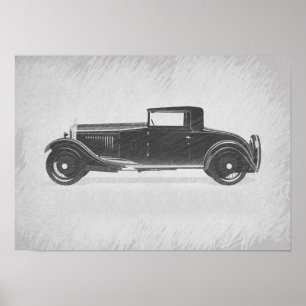 Affiche Œuvre d'art de voiture rétro