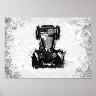 Affiche Œuvre d'art de voiture rétro