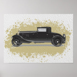 Affiche Œuvre d'art de voiture rétro