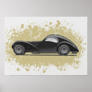 Affiche Œuvre d'art de voiture rétro