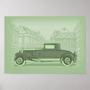 Affiche Œuvre d'art de voiture rétro