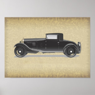 Affiche Œuvre d'art de voiture rétro