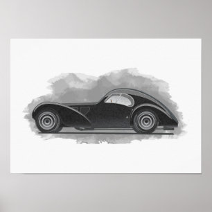 Affiche Œuvre d'art de voiture rétro