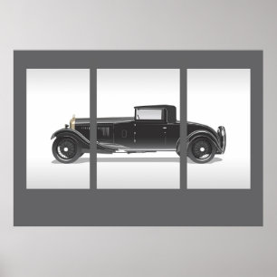 Affiche Œuvre d'art de voiture rétro