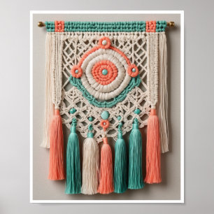 Affiche OEuvre d'art d'inspiration macrame Boho-chic Poste