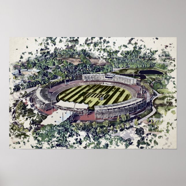 Affiche Œuvre d'art du stade de cricket - Southampton, Ham (Devant)