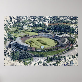 Affiche Œuvre d'art du stade de cricket - Southampton, Ham