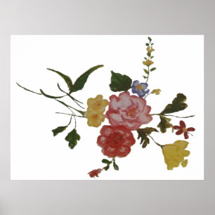 Affiche Œuvre d'art florale Fleur japonaise