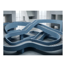 Œuvre d'art géométrique murale à voie architectura