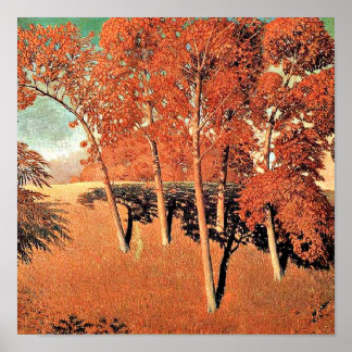 Affiche OEuvre d'art Grant Wood, Chêne de printemps