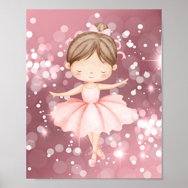 Affiche Œuvre d'art murale ballerine (Devant)