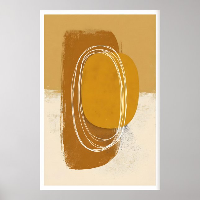 Affiche Œuvre d'art murale Cercles de coucher de soleil -  (Devant)