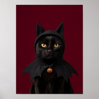 Affiche Œuvre d'art murale Chat Noir — Portrait de chauve-