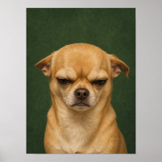 Affiche Œuvre d'art murale Chihuahua — Peinture drôle et g
