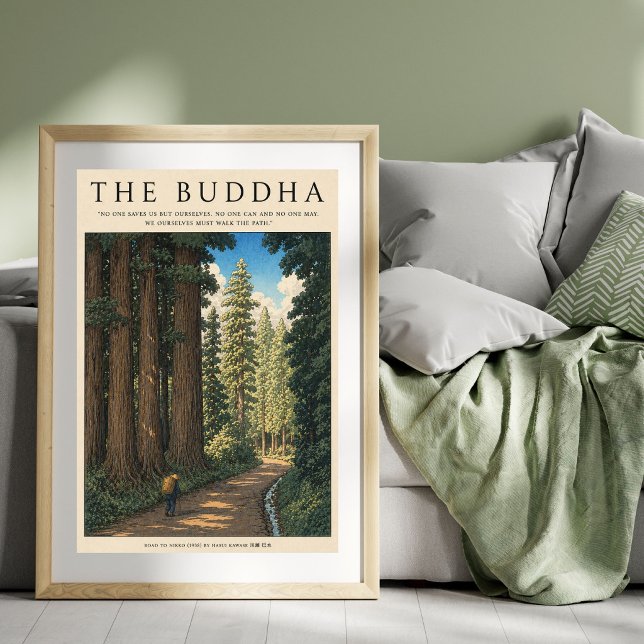 Affiche Œuvre d'art murale citation de Bouddha | Paysage f (Créateur téléchargé)