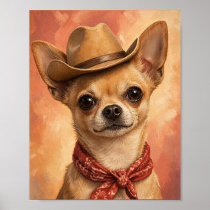 Affiche Œuvre d'art murale de Chihuahua — Portrait de peti