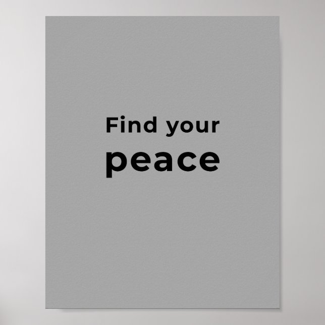 Affiche Œuvre d'art murale de citation inspirante  (Devant)
