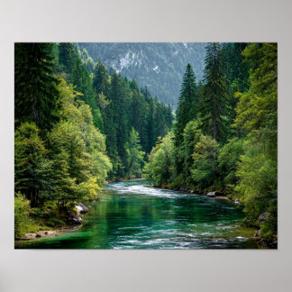 Affiche Œuvre d'art murale de la montagne de Green River -