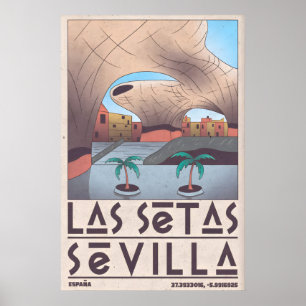 Affiche Œuvre d'art murale de Séville en grès avec arche e