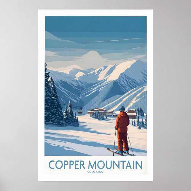 Affiche Œuvre d'art murale de ski à Copper Mountain Sports (Devant)