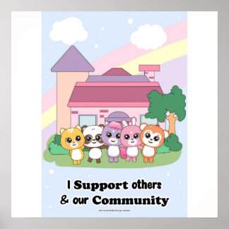 Affiche Œuvre d'art murale de soutien à la communauté
