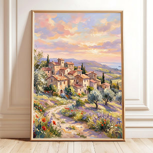 Affiche Œuvre d'art murale de Tuscan Spring Village