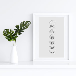 Affiche Œuvre d'art murale des phases lunaires