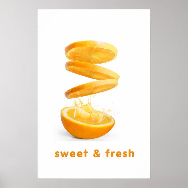 Affiche Œuvre d'art murale en fruits Splash d'été (Devant)
