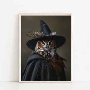 Affiche Œuvre d'art murale Halloween, Peinture vintage de