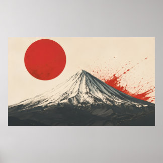 Affiche Œuvre d'art murale minimaliste du mont Damavand –