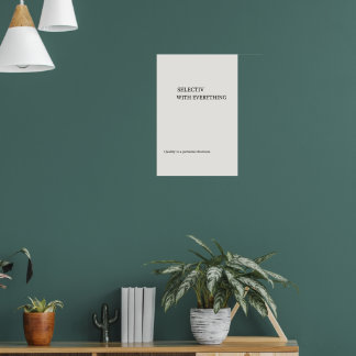 Affiche Œuvre d'art murale minimaliste sélective